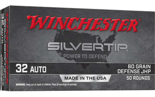 Ammunition Winchester Ammunition Silvertip 32ACP WIN SILVERTIP 32AUTO 60GR JHP 50/500